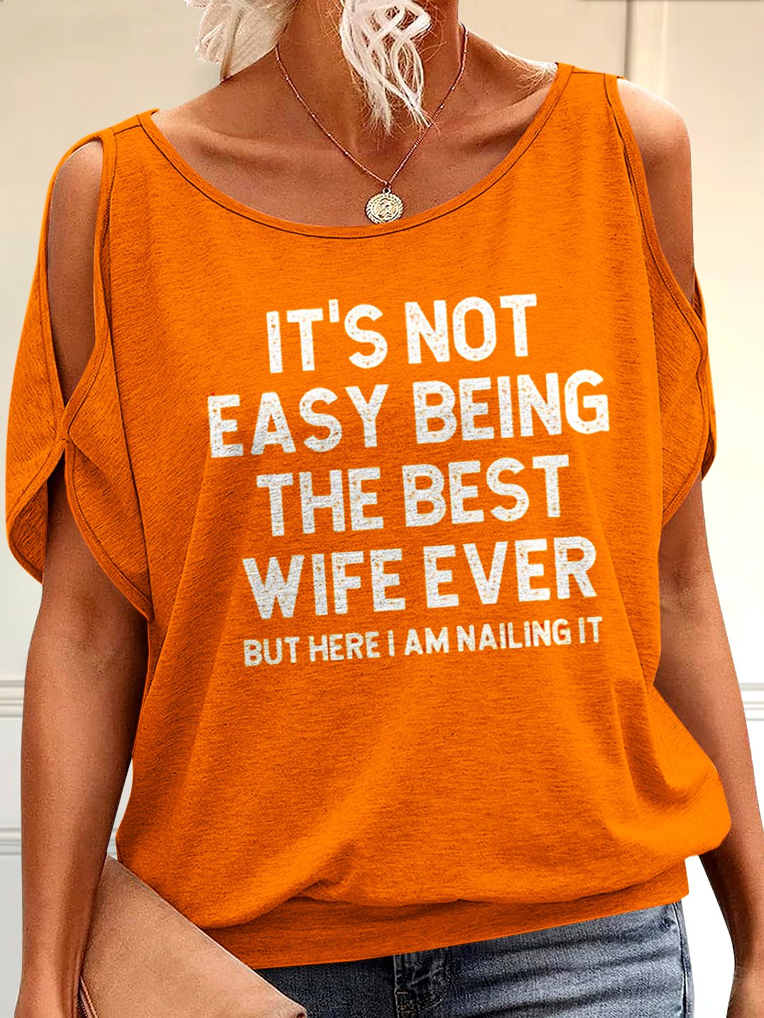 Lässig Textbriefe Rundhals Kurzarm T-Shirt