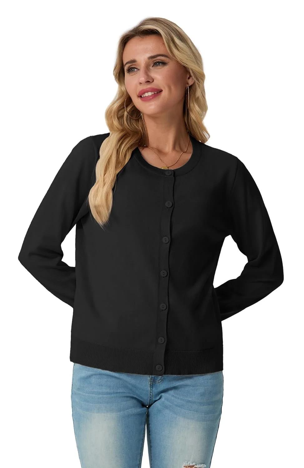 Damen Frühling/Herbst Oberbekleidung Lässig Unifarben Langarm Rundhals Jacke
