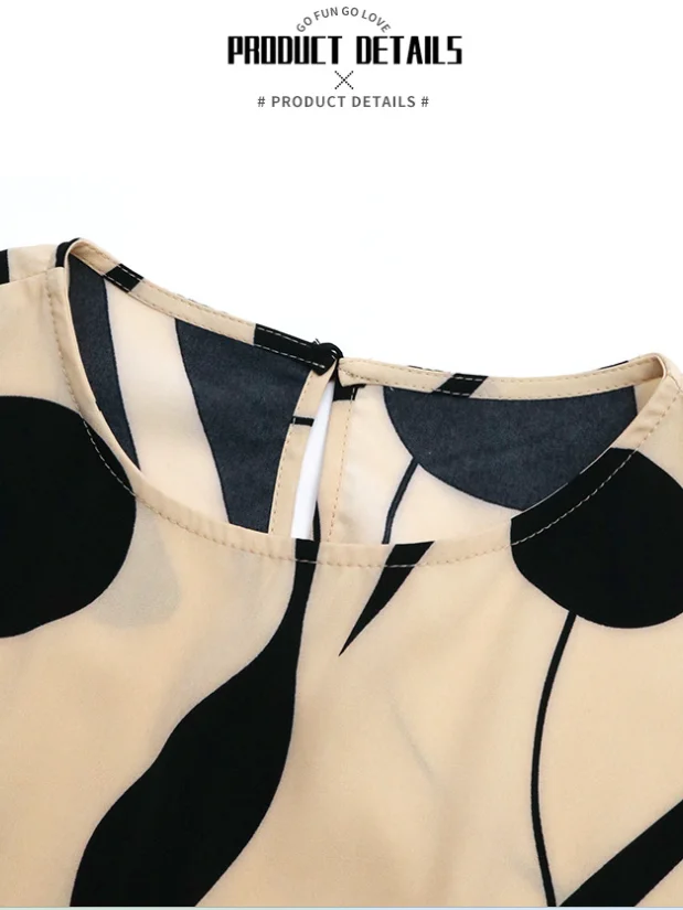Damen Abstrakt Grafik Sommer Print Kleid V-Ausschnitt Kurzarm Tanktop A-Linien-Kleid