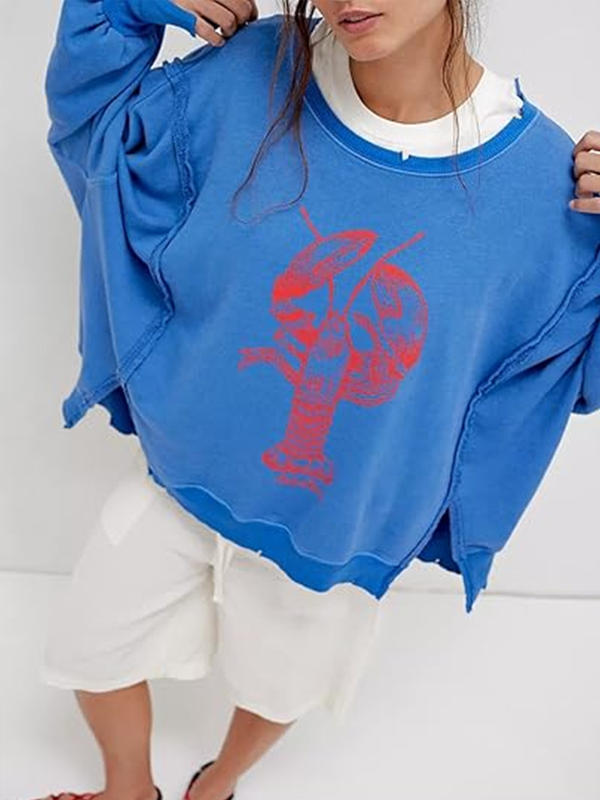 Lässig Rundhals Tier Sweatshirt