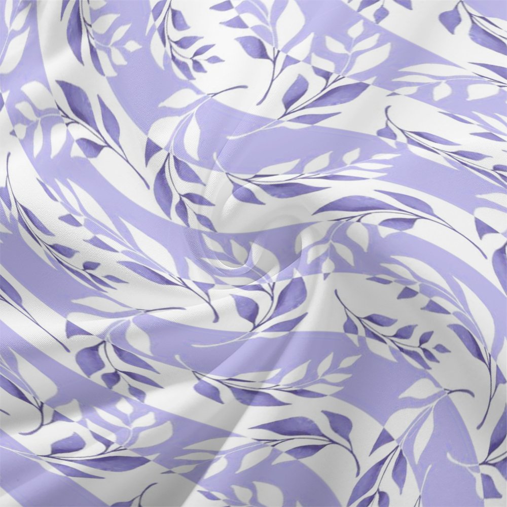 Damen Gestreift Puffärmel Frühling/Herbst Kleid V-Ausschnitt Langarm A-Linien-Kleid