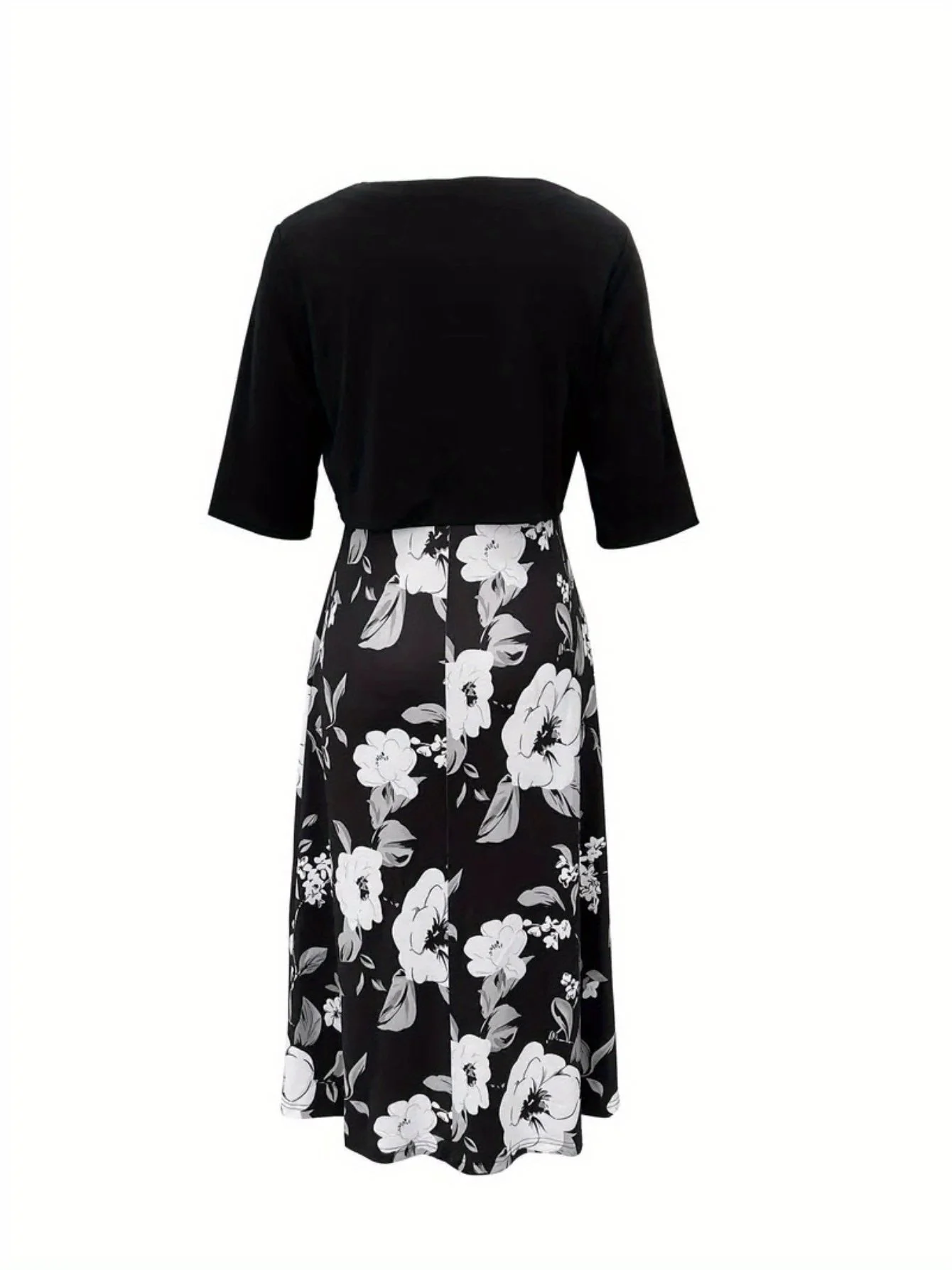 Damen Geblümt Print Zweiteiliges Set Täglich Kurzarm Lässig Sommer Mantel mit Rock Matching Set