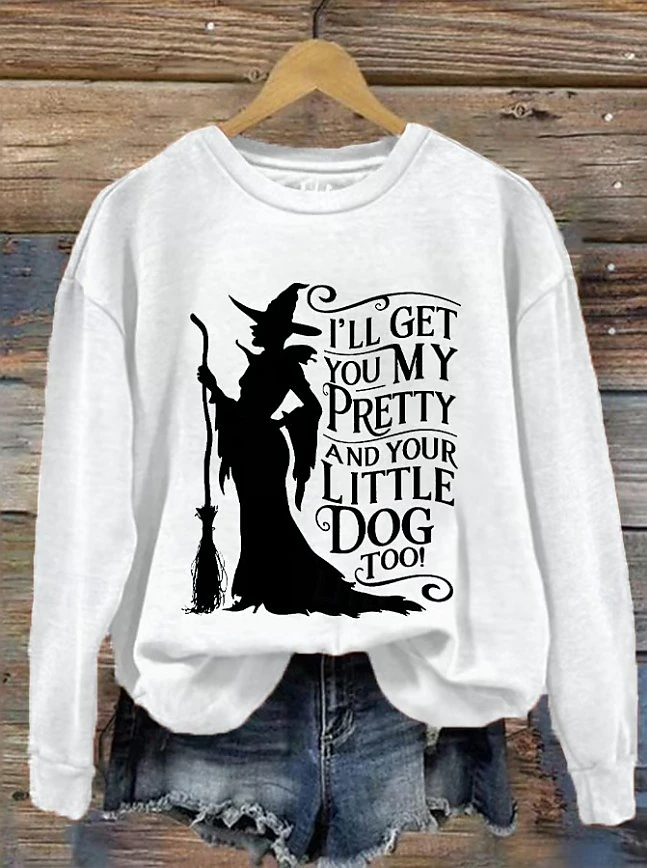 Lässig Rundhals Halloween Sweatshirt