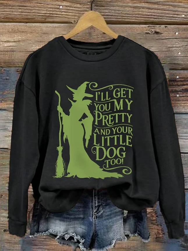 Lässig Rundhals Halloween Sweatshirt