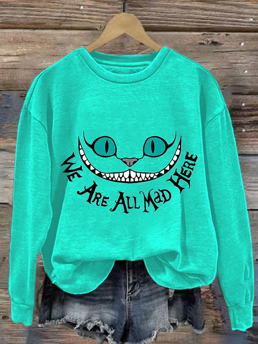 Lässig Rundhals Halloween Sweatshirt