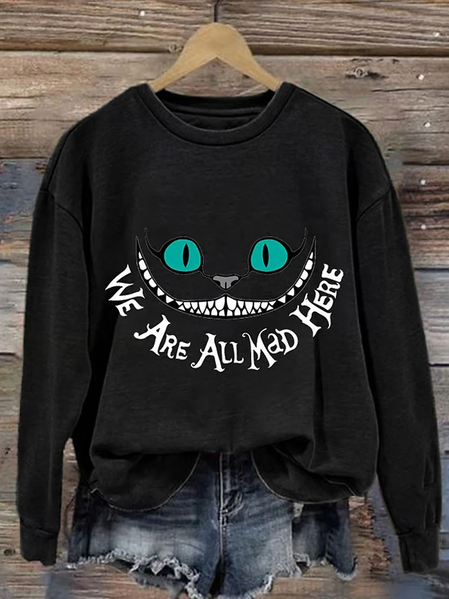 Lässig Rundhals Halloween Sweatshirt