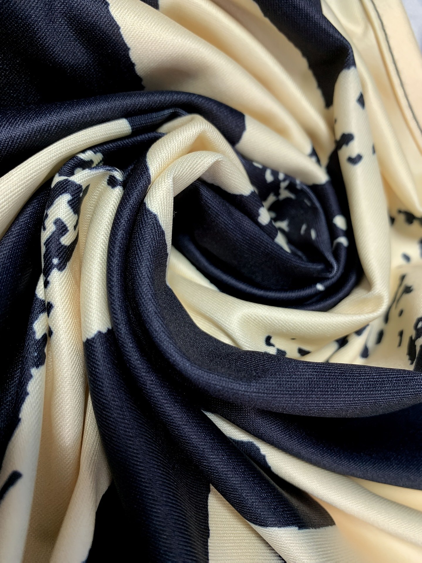 Damen Geometrisch Sommer Kleid Rundhals Kurzarm A-Linien-Kleid