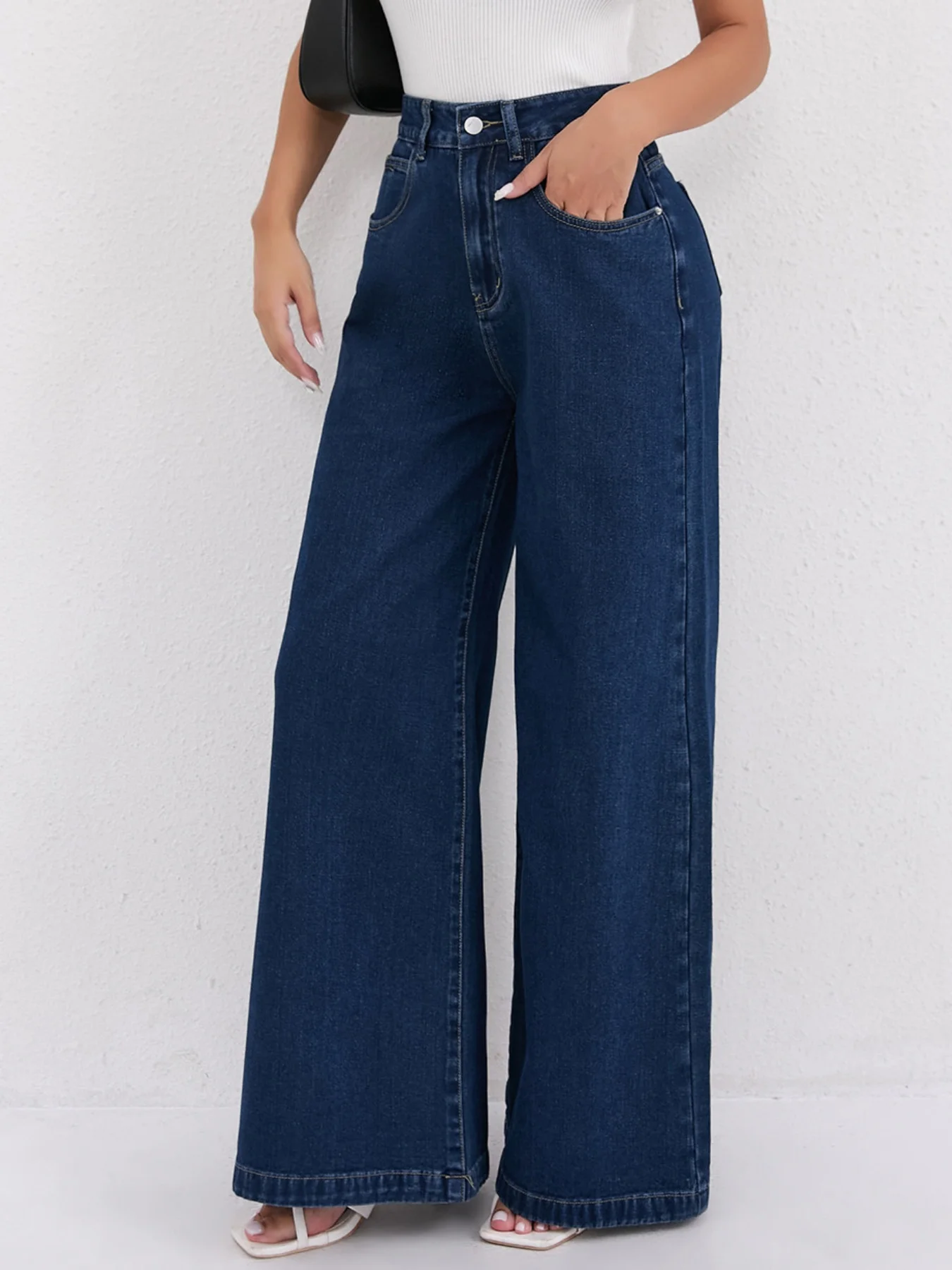 Damen Unifarben Lang Hose Retro Frühling/Herbst Hose