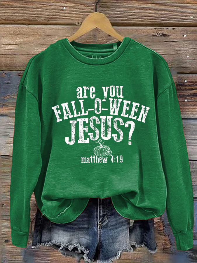 Lässig Rundhals Halloween Sweatshirt