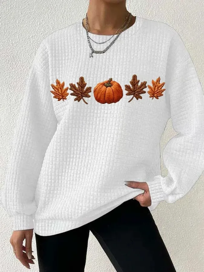 Lässig Rundhals Halloween Sweatshirt