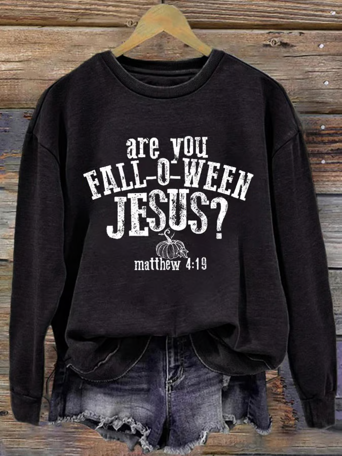 Lässig Rundhals Halloween Sweatshirt