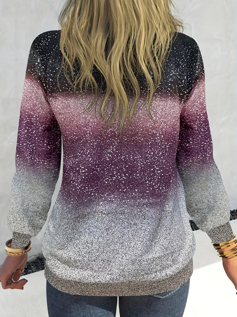 Lässig Rundhals Abstrakt Sweatshirt Print