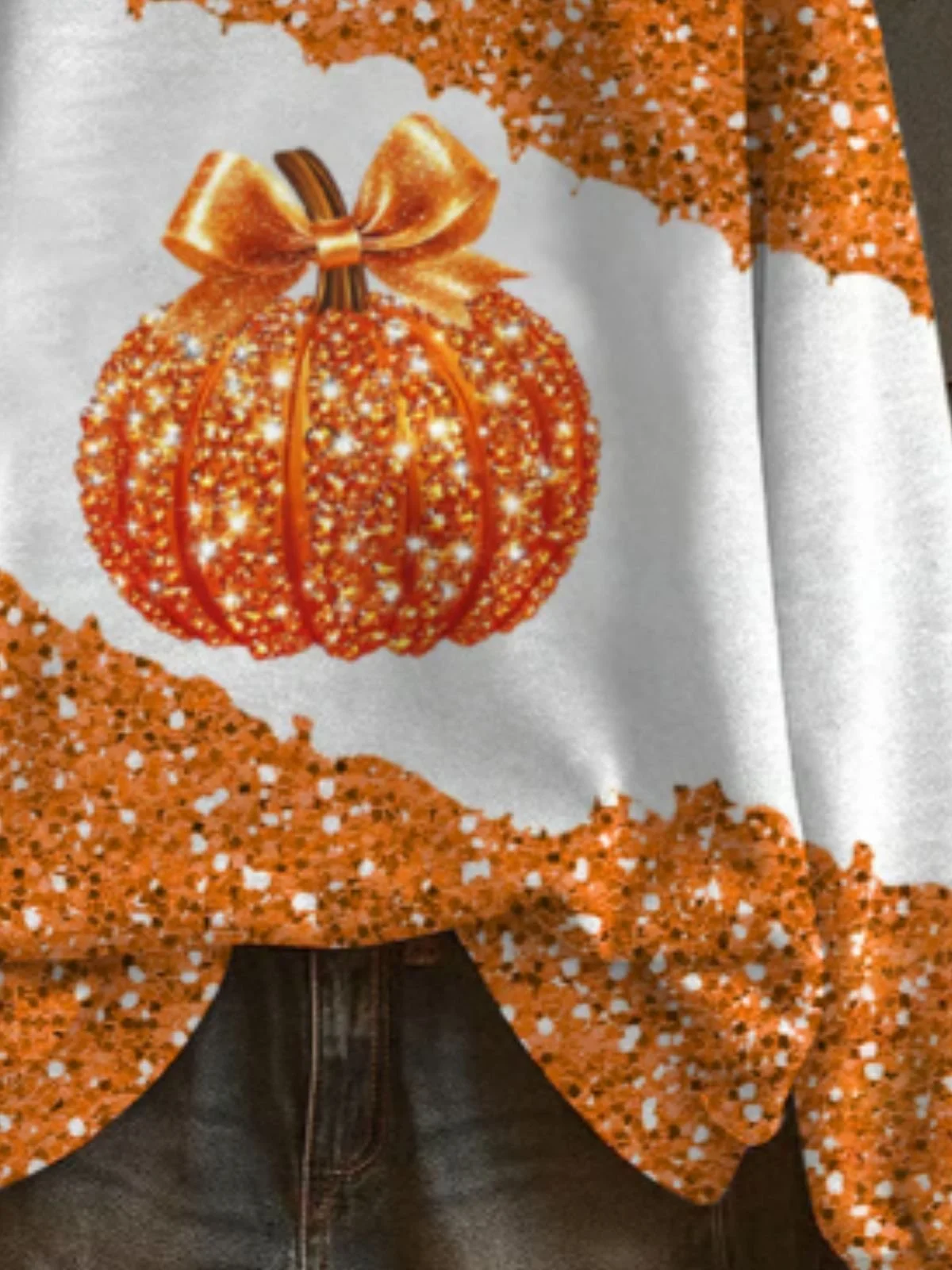 Retro Rundhals Halloween (Kürbis) Sweatshirt