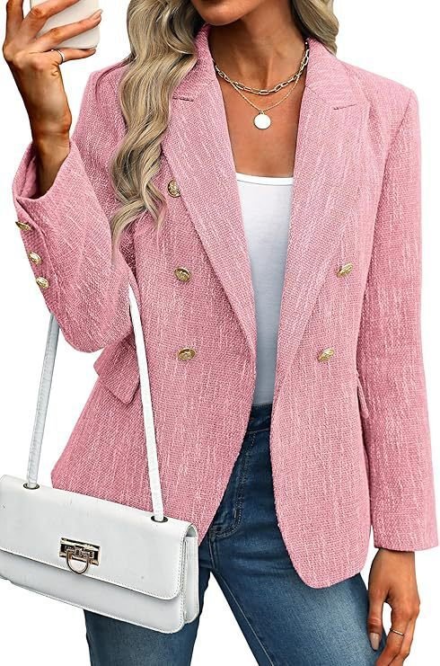 Damen Unifarben Frühling/Herbst Oberbekleidung Lässig Langarm Schalkragen Regelmäßig Blazer