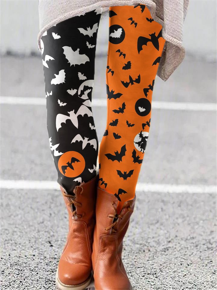 Damen Kariert Retro Alle Jahreszeiten Lang Leggings