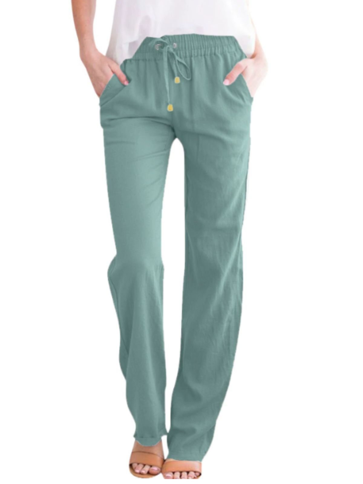 Damen Unifarben Lang Hose Lässig Frühling/Herbst Hose
