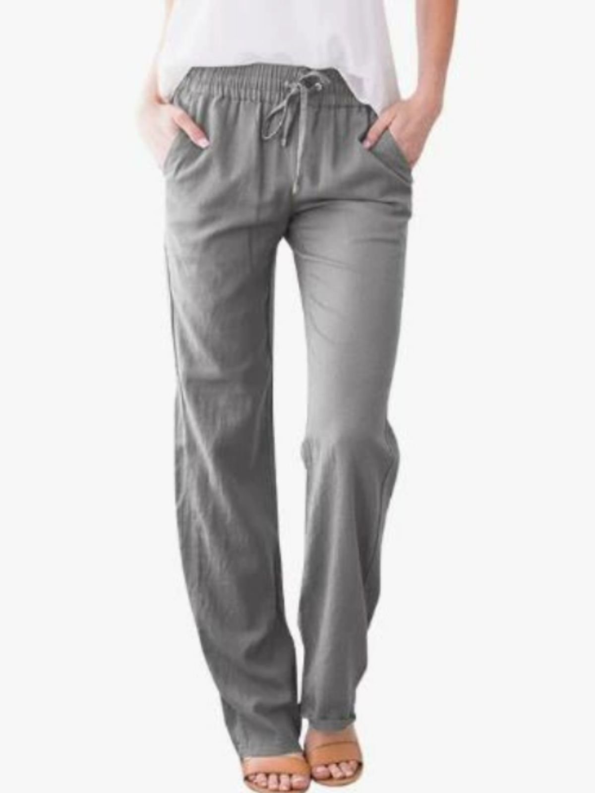 Damen Unifarben Lang Hose Lässig Frühling/Herbst Hose