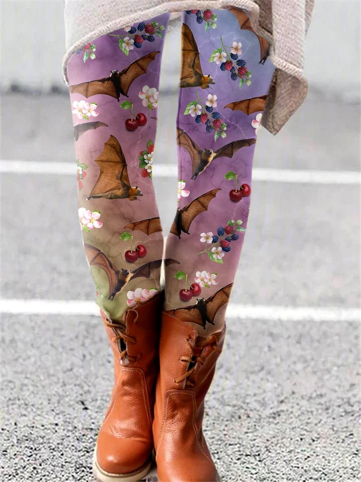 Damen Kariert Retro Alle Jahreszeiten Lang Leggings