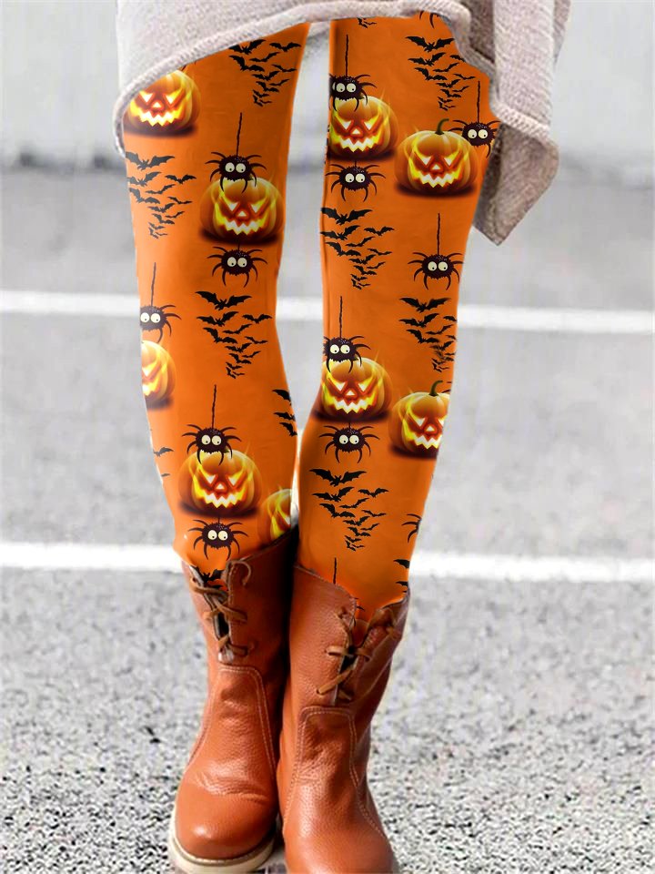 Damen Kariert Retro Alle Jahreszeiten Lang Leggings