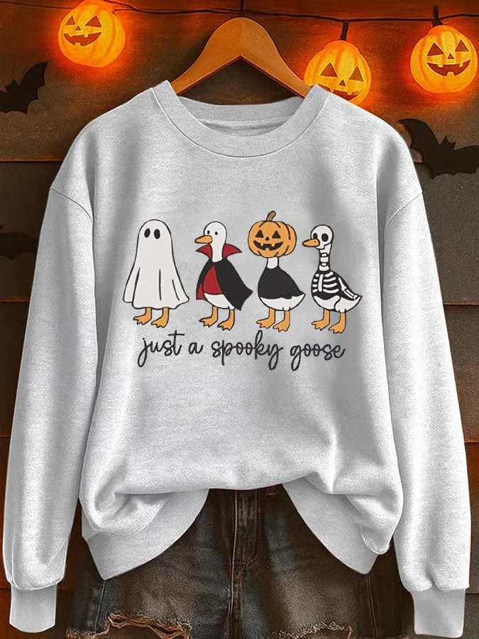 Lässig Rundhals Halloween Sweatshirt