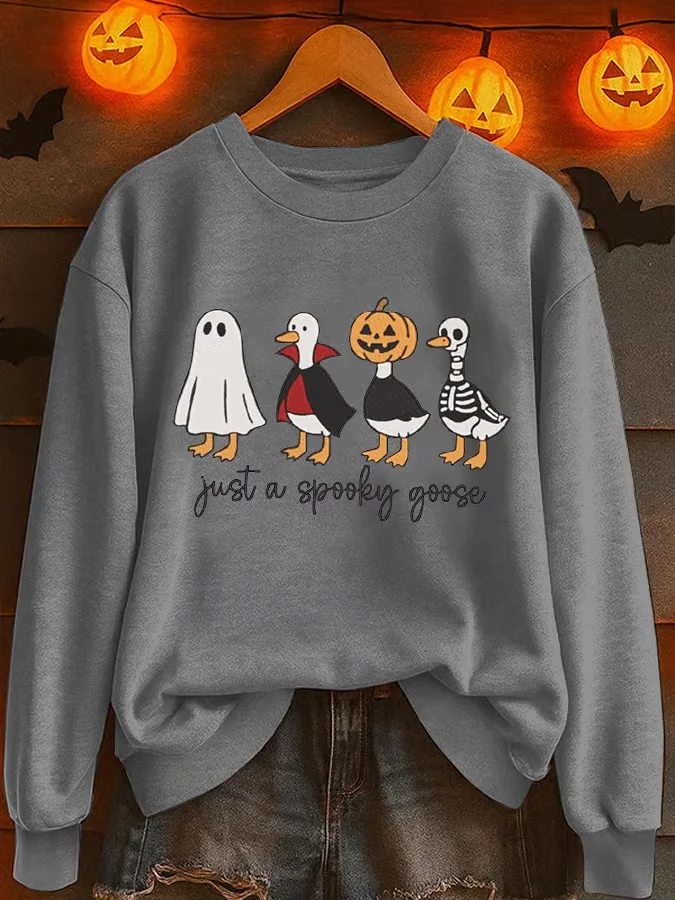 Lässig Rundhals Halloween Sweatshirt