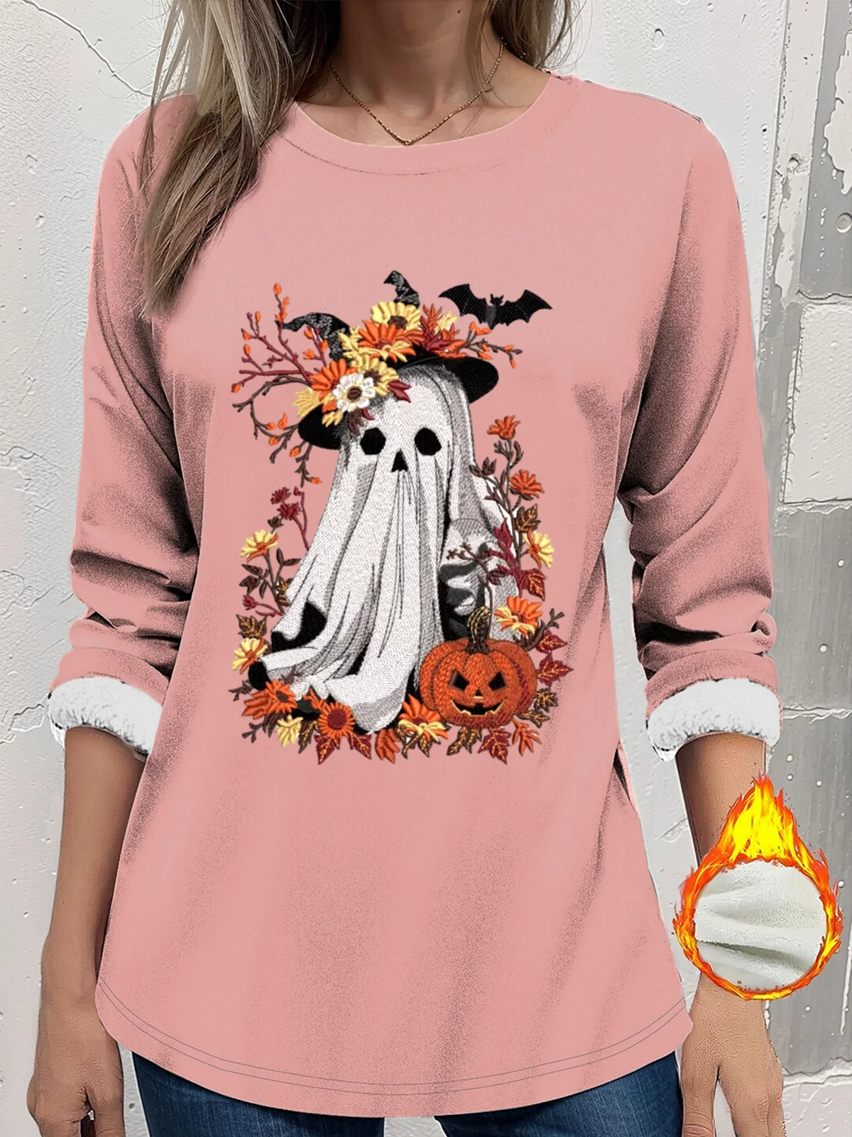 Retro Rundhals Halloween Sweatshirt