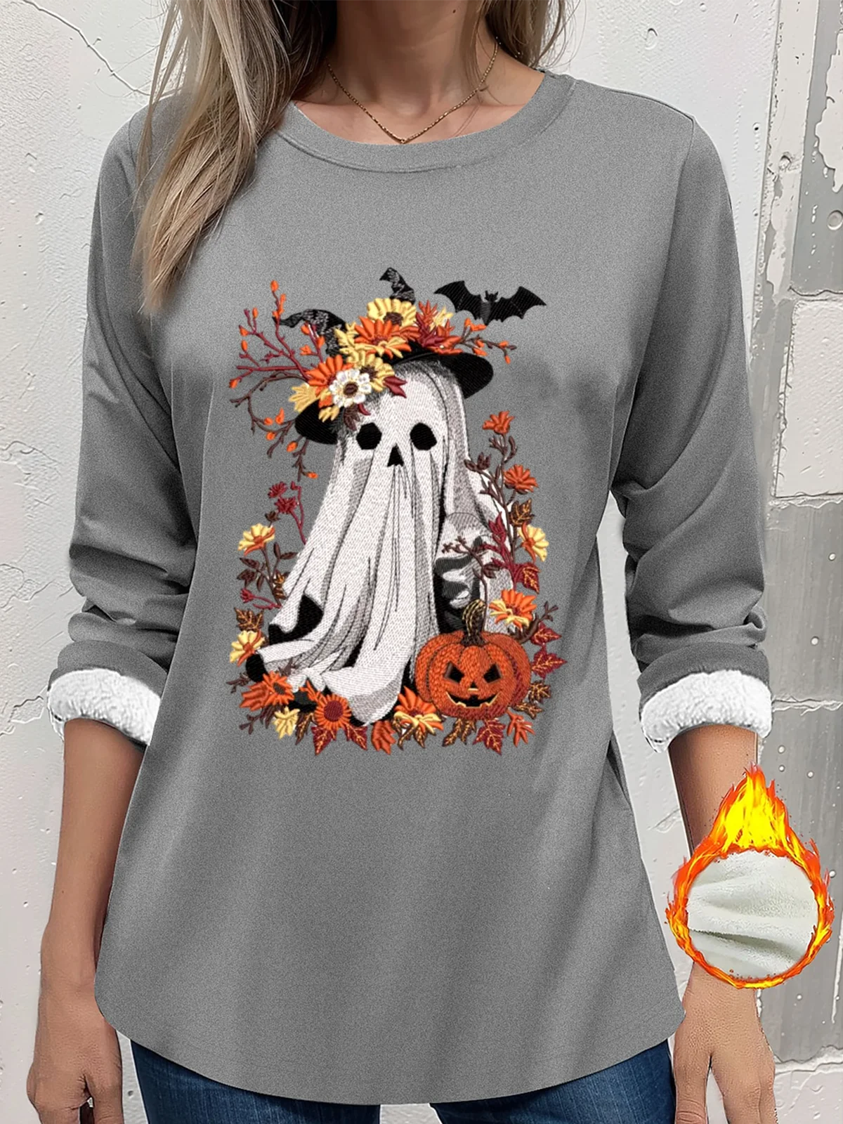 Retro Rundhals Halloween Sweatshirt