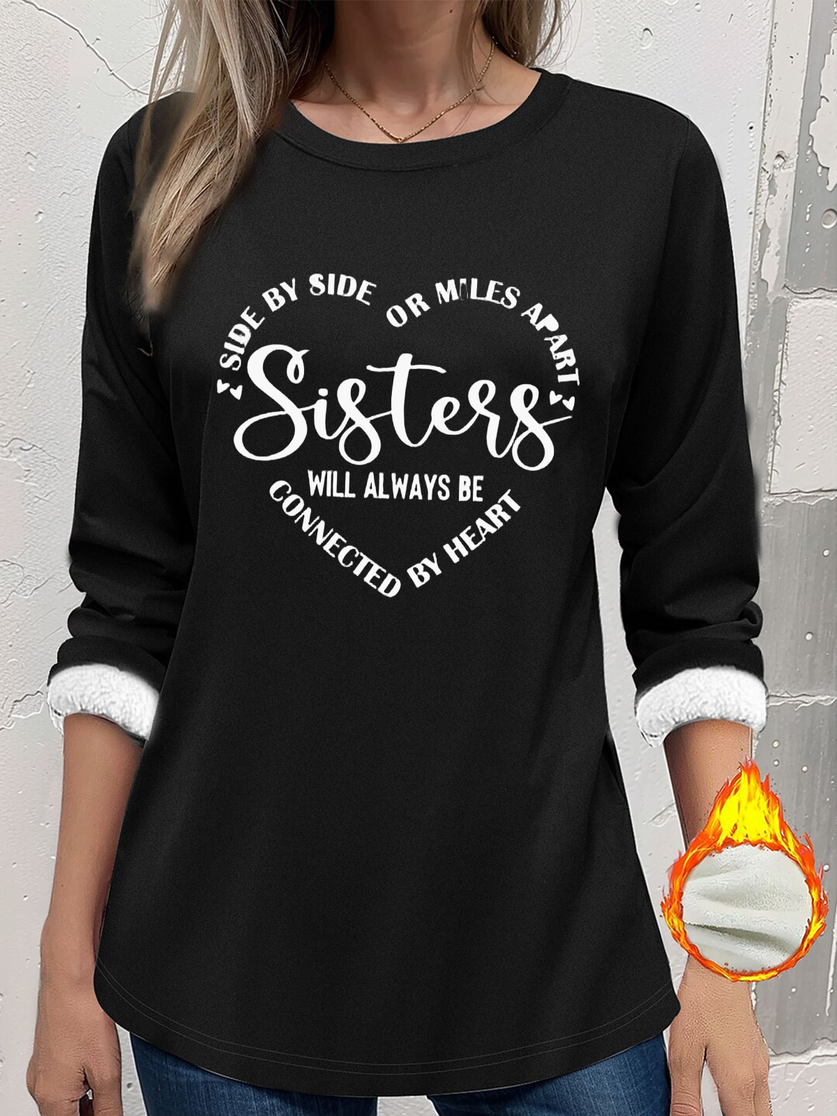 Retro Rundhals Buchstabenmuster Sweatshirt