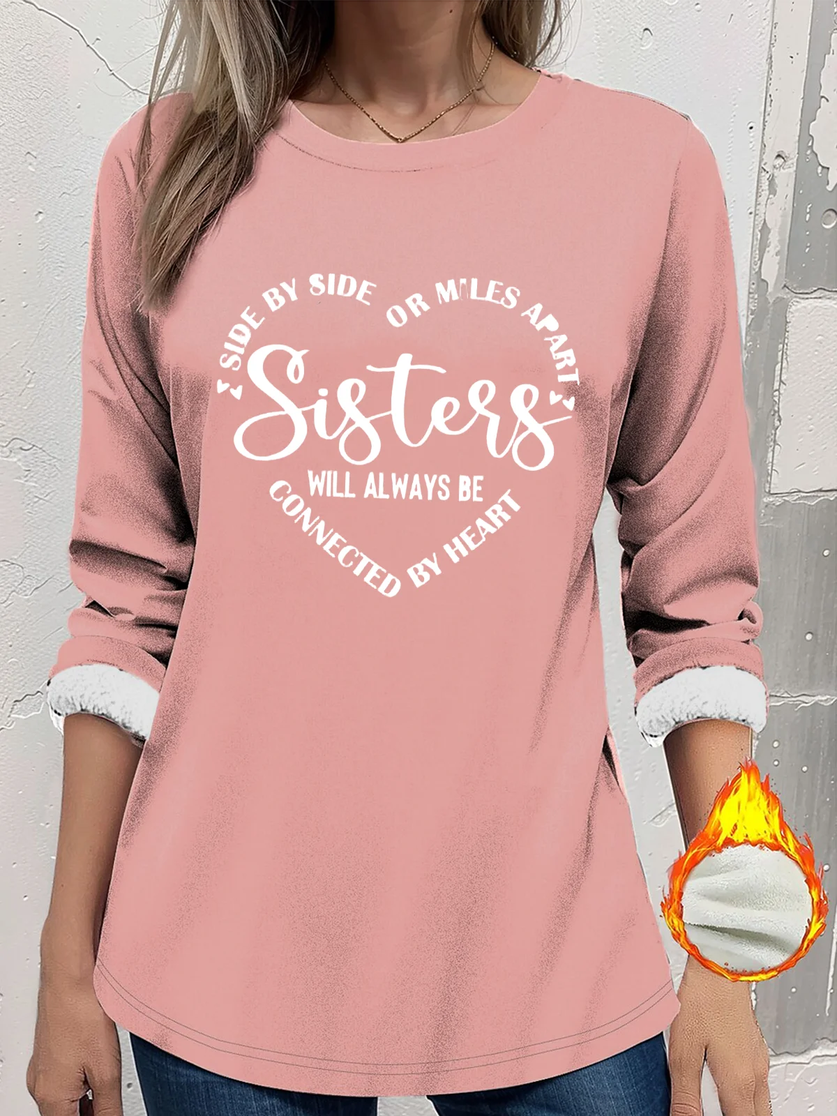Retro Rundhals Buchstabenmuster Sweatshirt