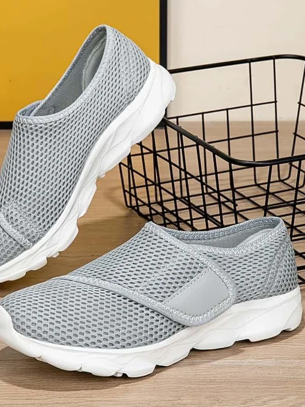 Lässig Unifarben Haken und Schleife Niedrig Fliegen Sie gewebte Schuhe Nahtverarbeitung