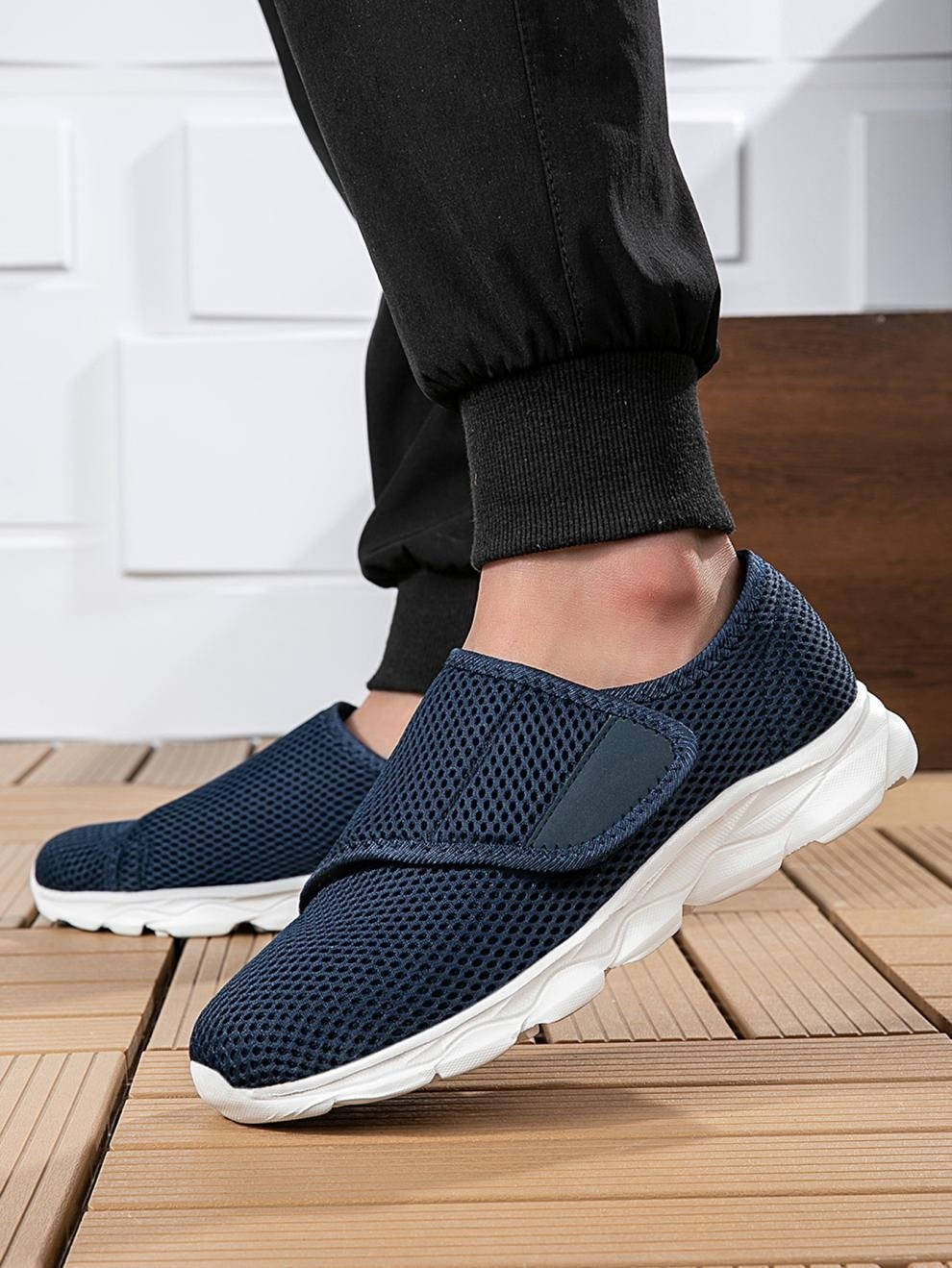 Lässig Unifarben Haken und Schleife Niedrig Fliegen Sie gewebte Schuhe Nahtverarbeitung