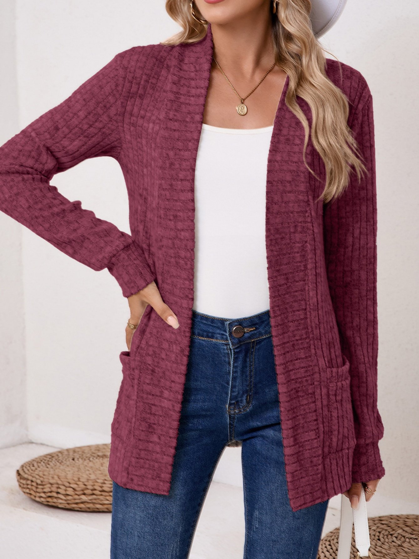 Damen Frühling/Herbst Oberbekleidung Retro Nahtverarbeitung Unifarben Langarm Jacke