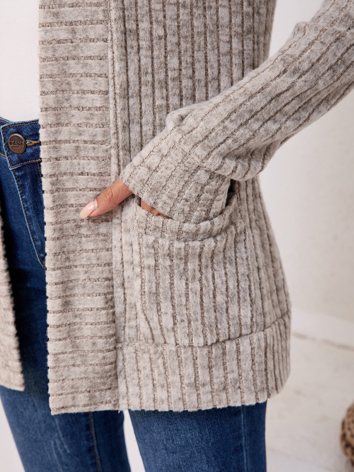 Damen Frühling/Herbst Oberbekleidung Retro Nahtverarbeitung Unifarben Langarm Jacke
