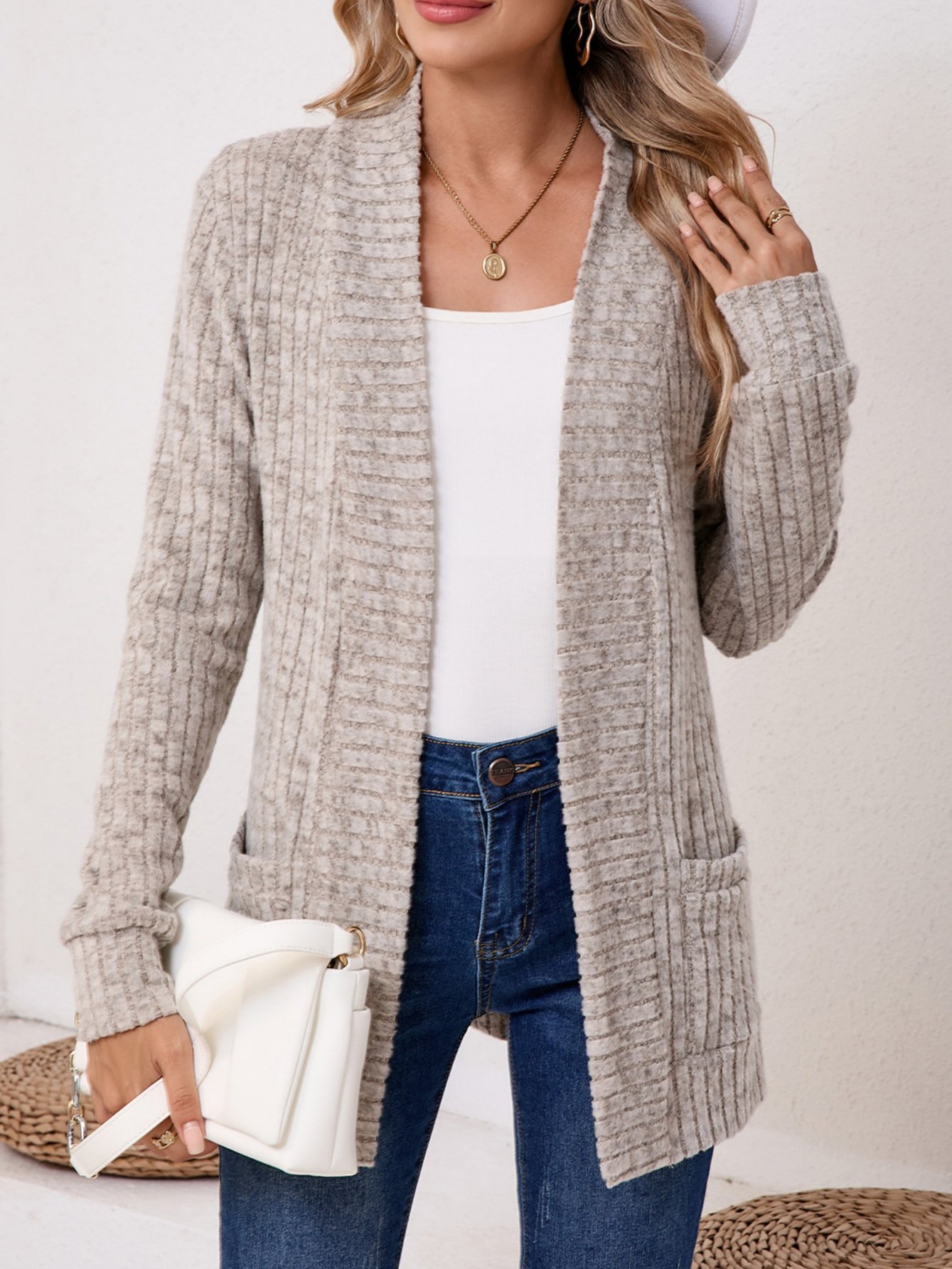 Damen Frühling/Herbst Oberbekleidung Retro Nahtverarbeitung Unifarben Langarm Jacke