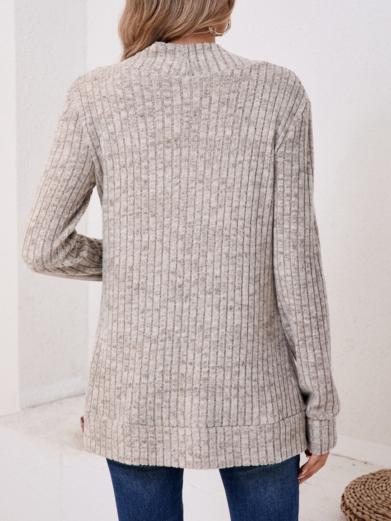 Damen Frühling/Herbst Oberbekleidung Retro Nahtverarbeitung Unifarben Langarm Jacke
