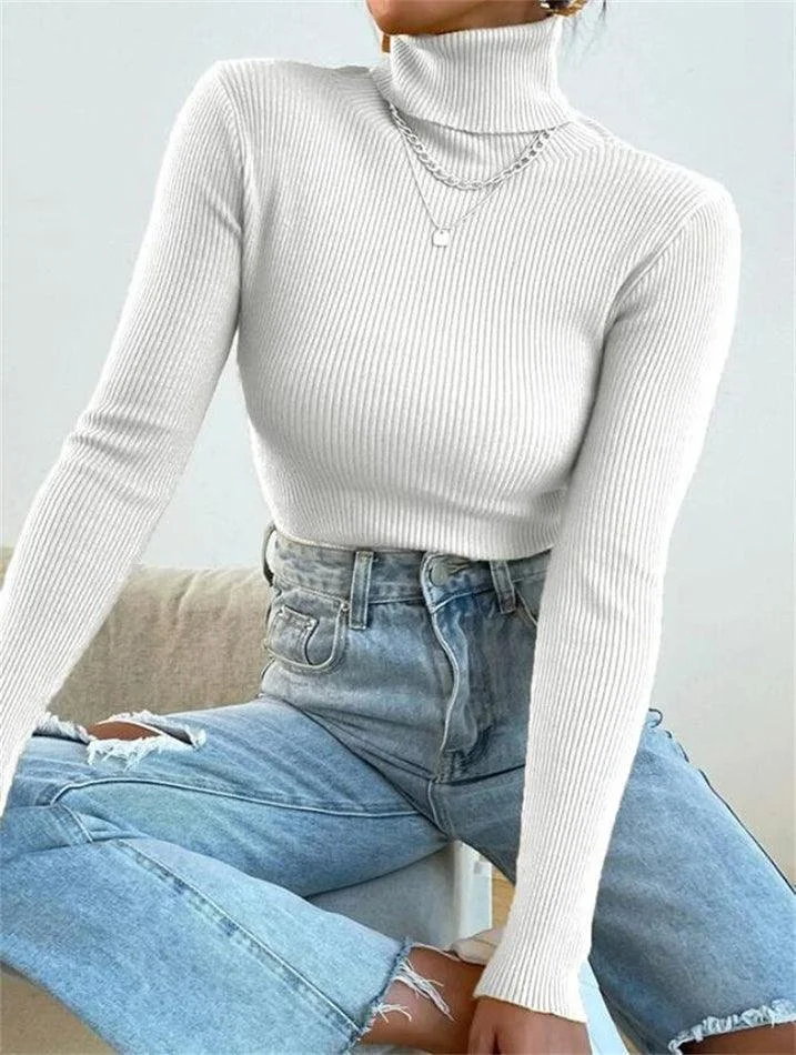Licht Luxuriös hochwertig Pullover Herbst und Winter Haufen Ausschnitt Base Pullover Schmal Passen Dick Base Pullover