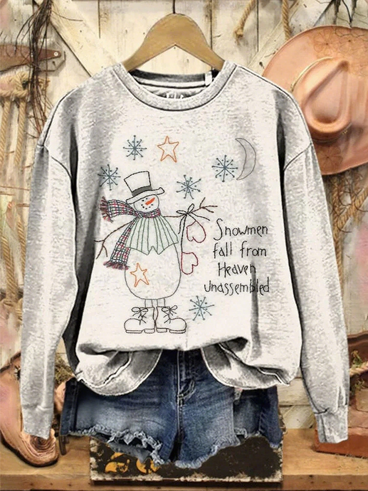 Lässig Rundhals Textbriefe Sweatshirt