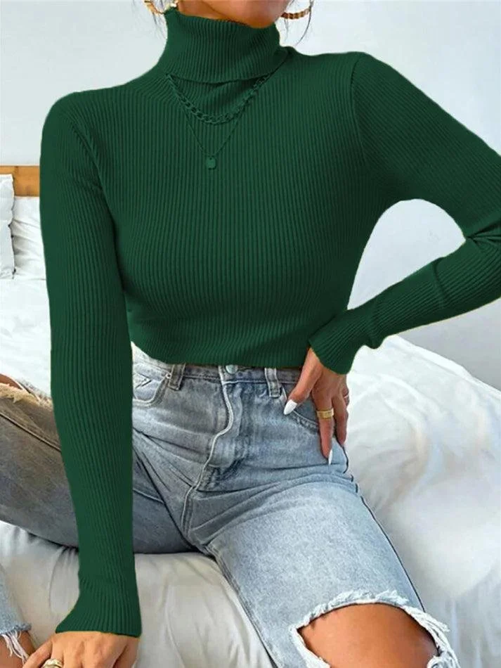 Licht Luxuriös hochwertig Pullover Herbst und Winter Haufen Ausschnitt Base Pullover Schmal Passen Dick Base Pullover