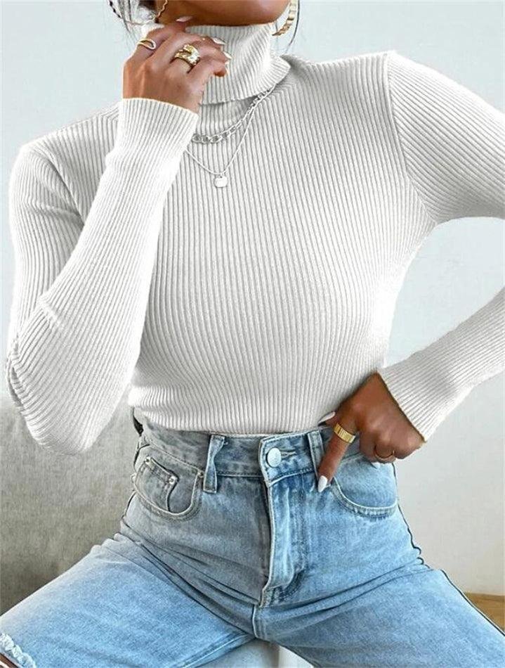 Licht Luxuriös hochwertig Pullover Herbst und Winter Haufen Ausschnitt Base Pullover Schmal Passen Dick Base Pullover