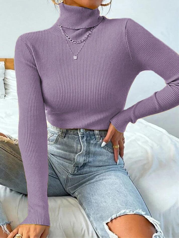Licht Luxuriös hochwertig Pullover Herbst und Winter Haufen Ausschnitt Base Pullover Schmal Passen Dick Base Pullover