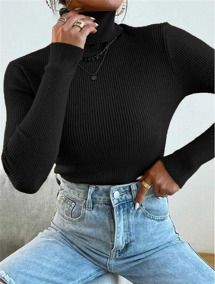 Licht Luxuriös hochwertig Pullover Herbst und Winter Haufen Ausschnitt Base Pullover Schmal Passen Dick Base Pullover