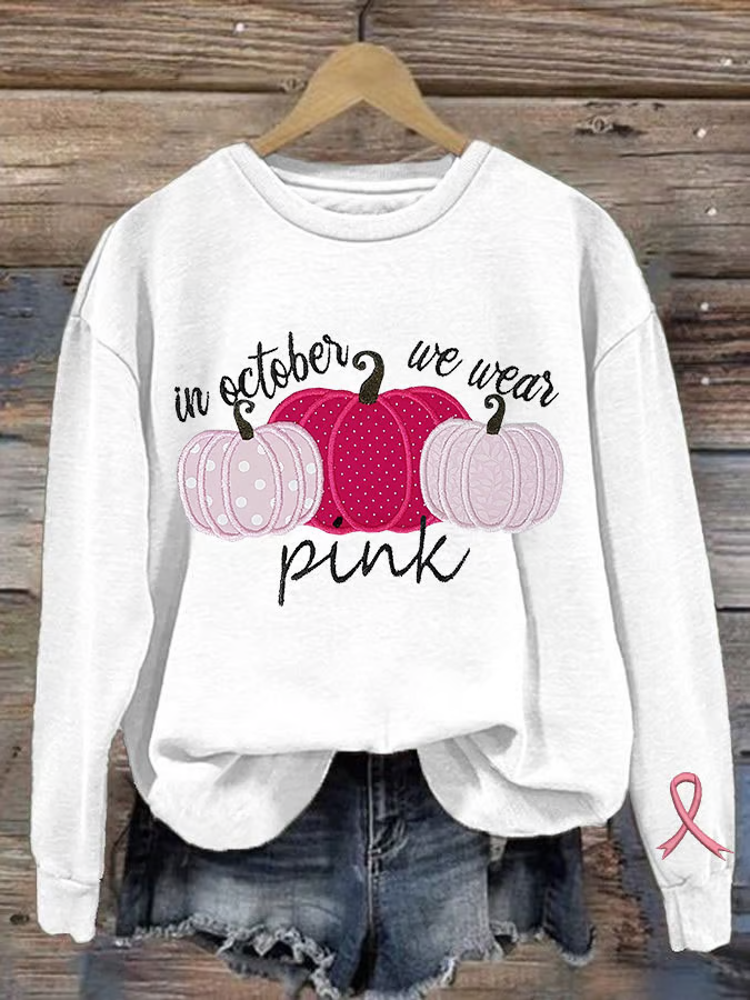 Lässig Rundhals Textbriefe Sweatshirt