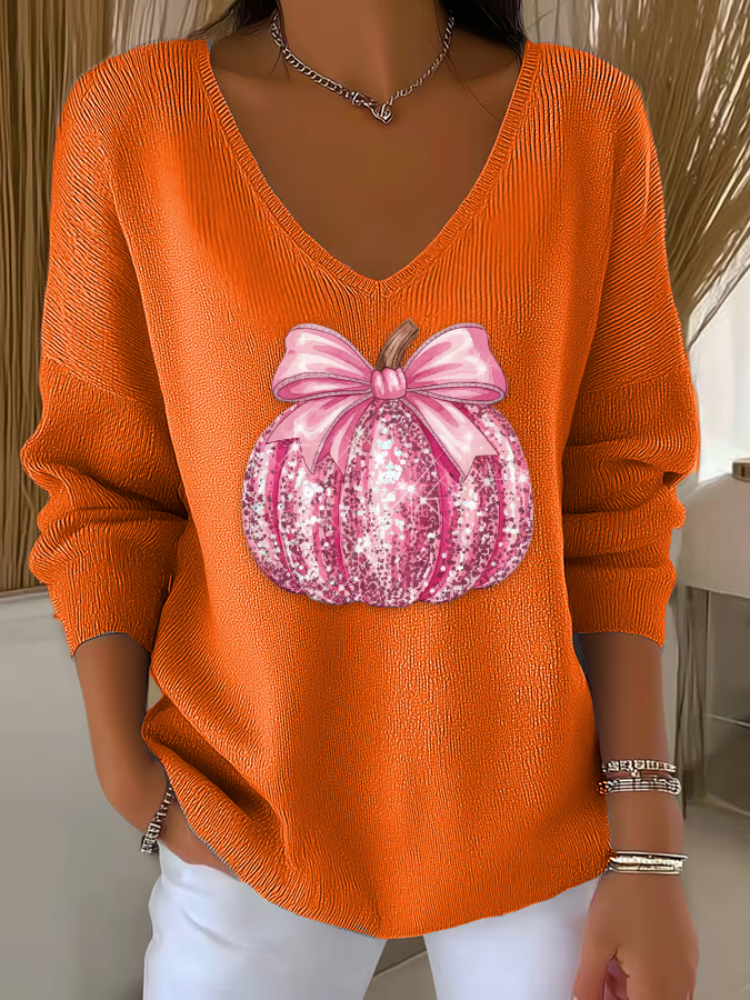 Damen Baumwolle Geometrisch Langarm Bequem Lässig Pullover
