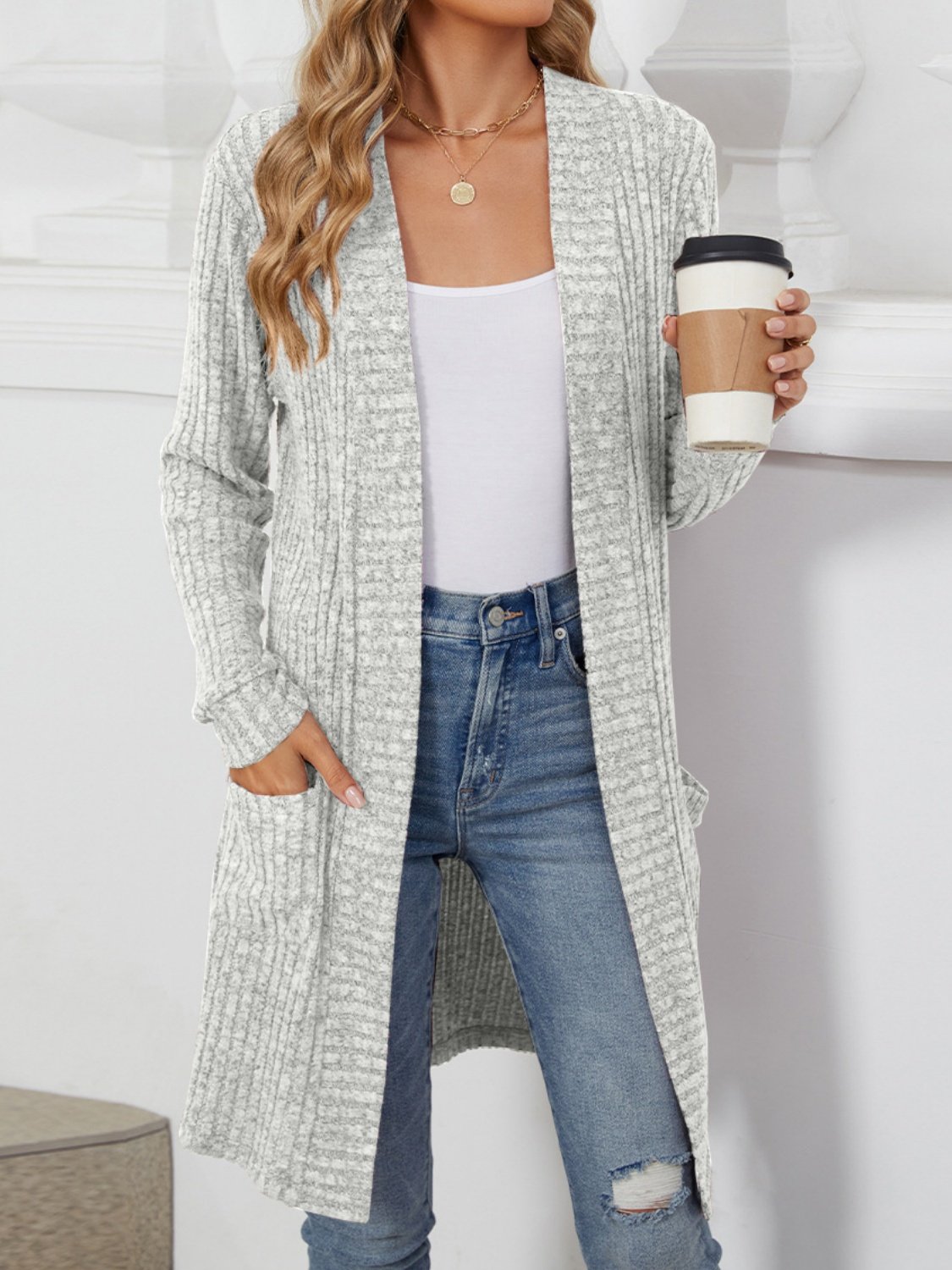 Damen Frühling/Herbst Oberbekleidung Retro Nahtverarbeitung Unifarben Langarm Wickeln Jacke