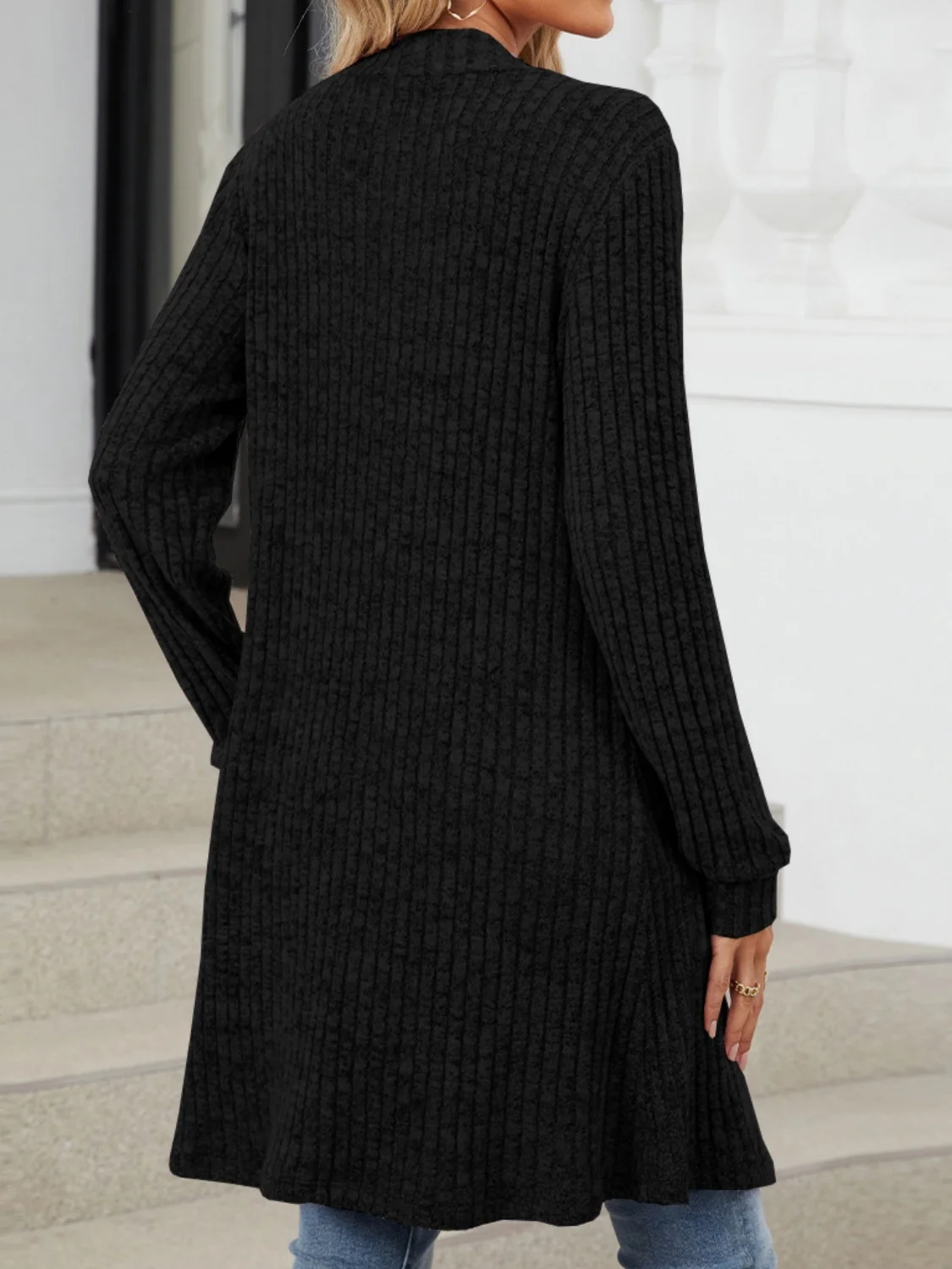 Damen Frühling/Herbst Oberbekleidung Retro Nahtverarbeitung Unifarben Langarm Wickeln Jacke