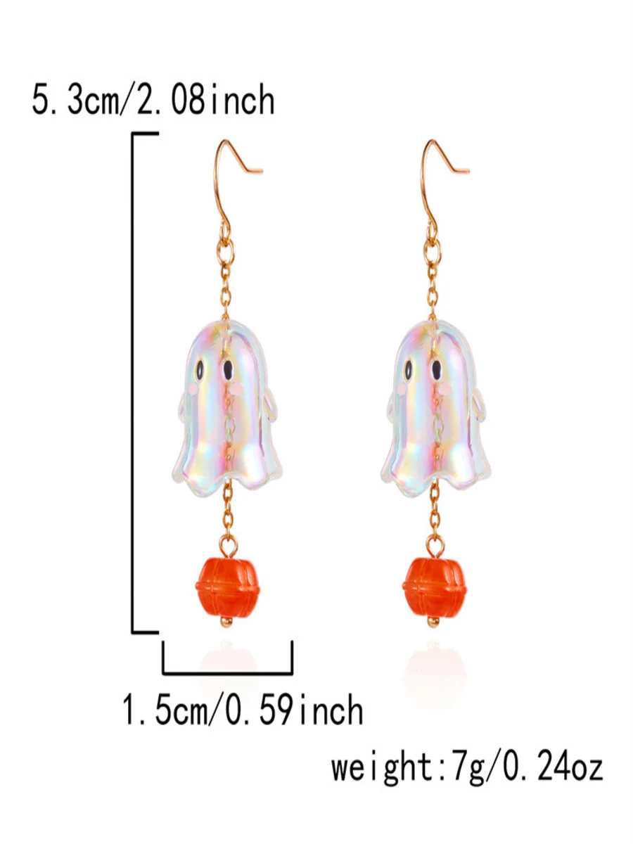 Legierung Galvanisieren Halloween Schmuck Kartoon die Fledermaus Geist Kürbis Ohrringe Halloween Kätzchen Schädel Spinne Hexe Ohrringe