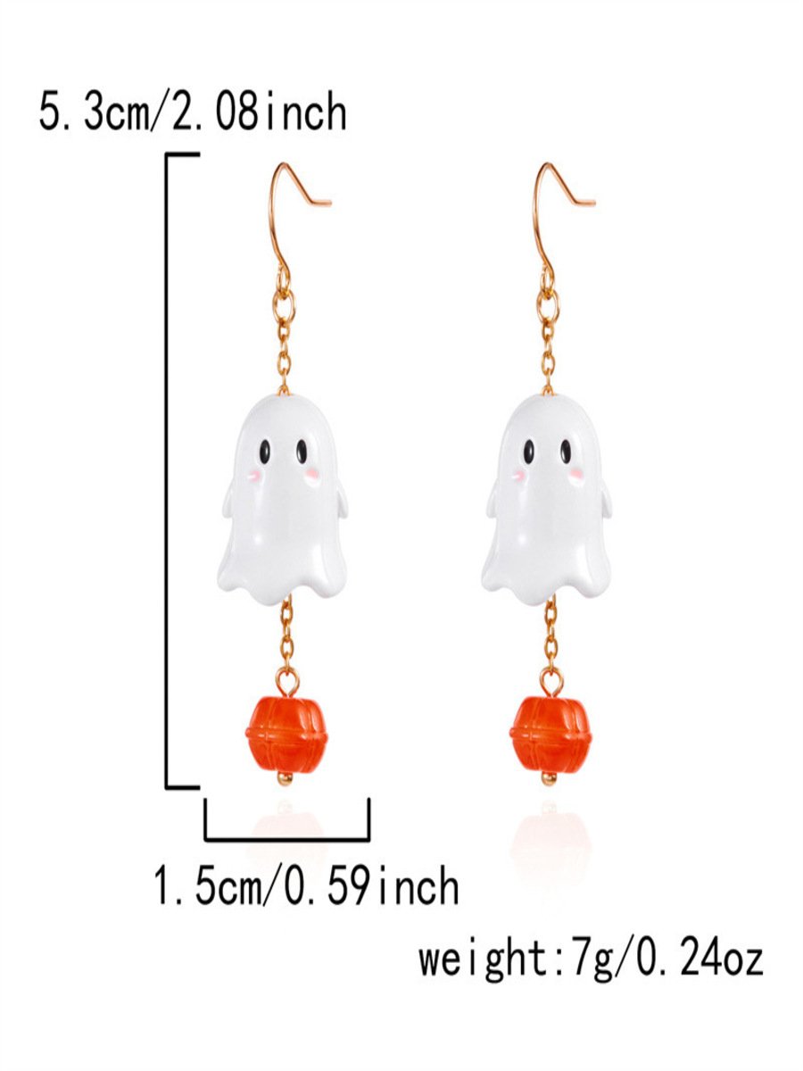 Legierung Galvanisieren Halloween Schmuck Kartoon die Fledermaus Geist Kürbis Ohrringe Halloween Kätzchen Schädel Spinne Hexe Ohrringe