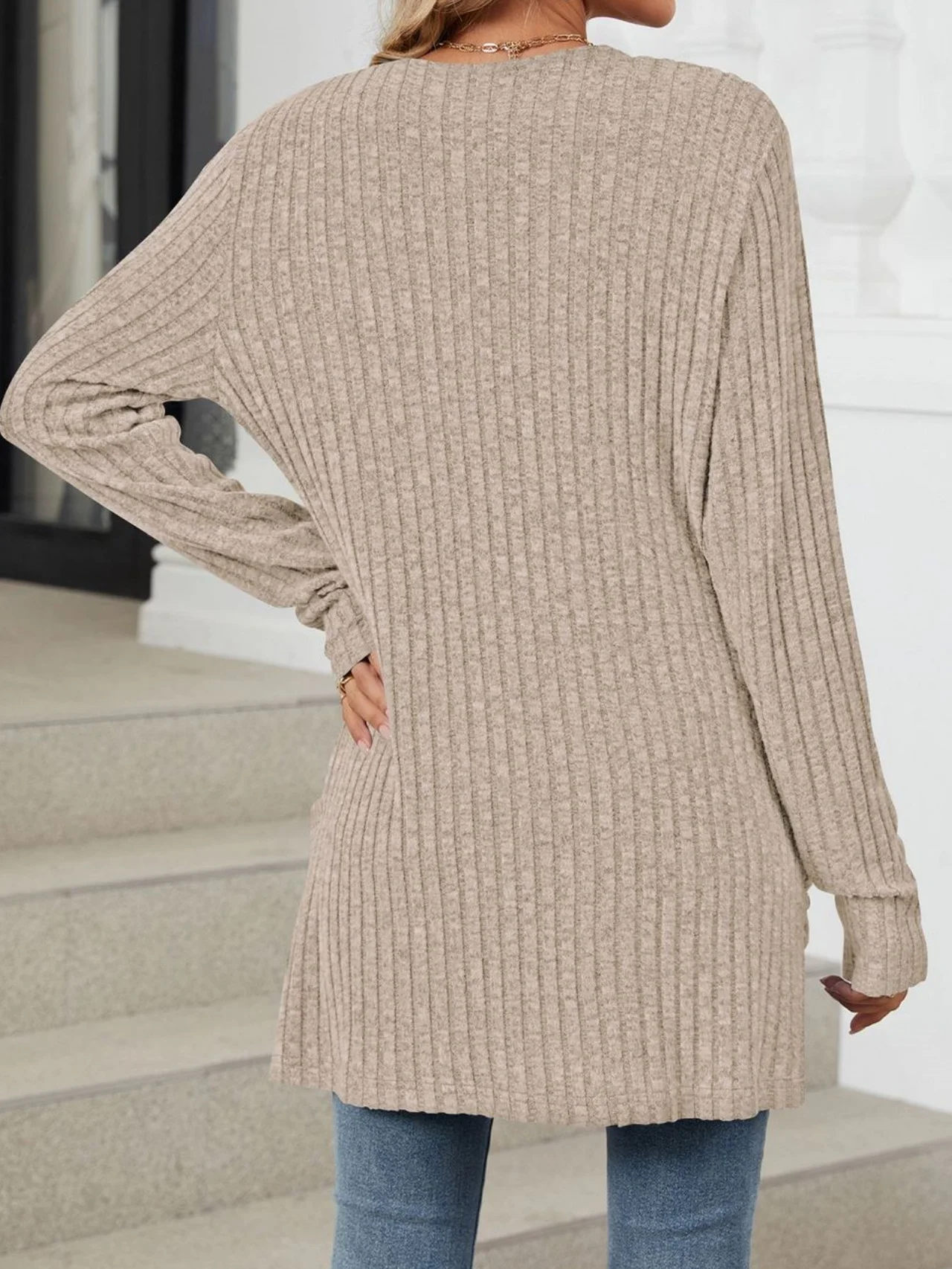 Damen Frühling/Herbst Oberbekleidung Retro Gerafft Unifarben Langarm Jacke