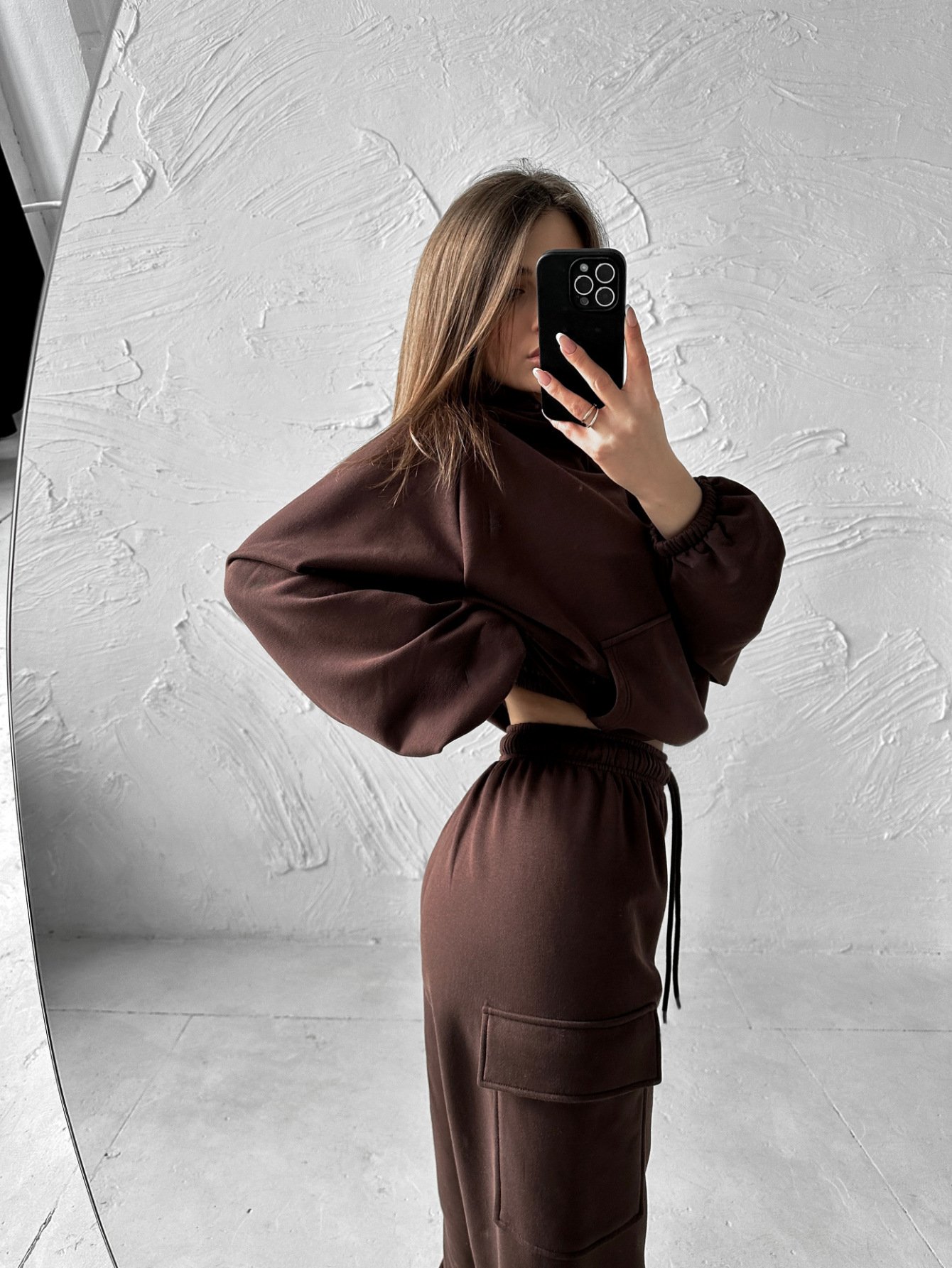 Damen Unifarben Zweiteiliges Set Täglich Langarm Lässig Frühling/Herbst Bluse mit Hose Matching Set