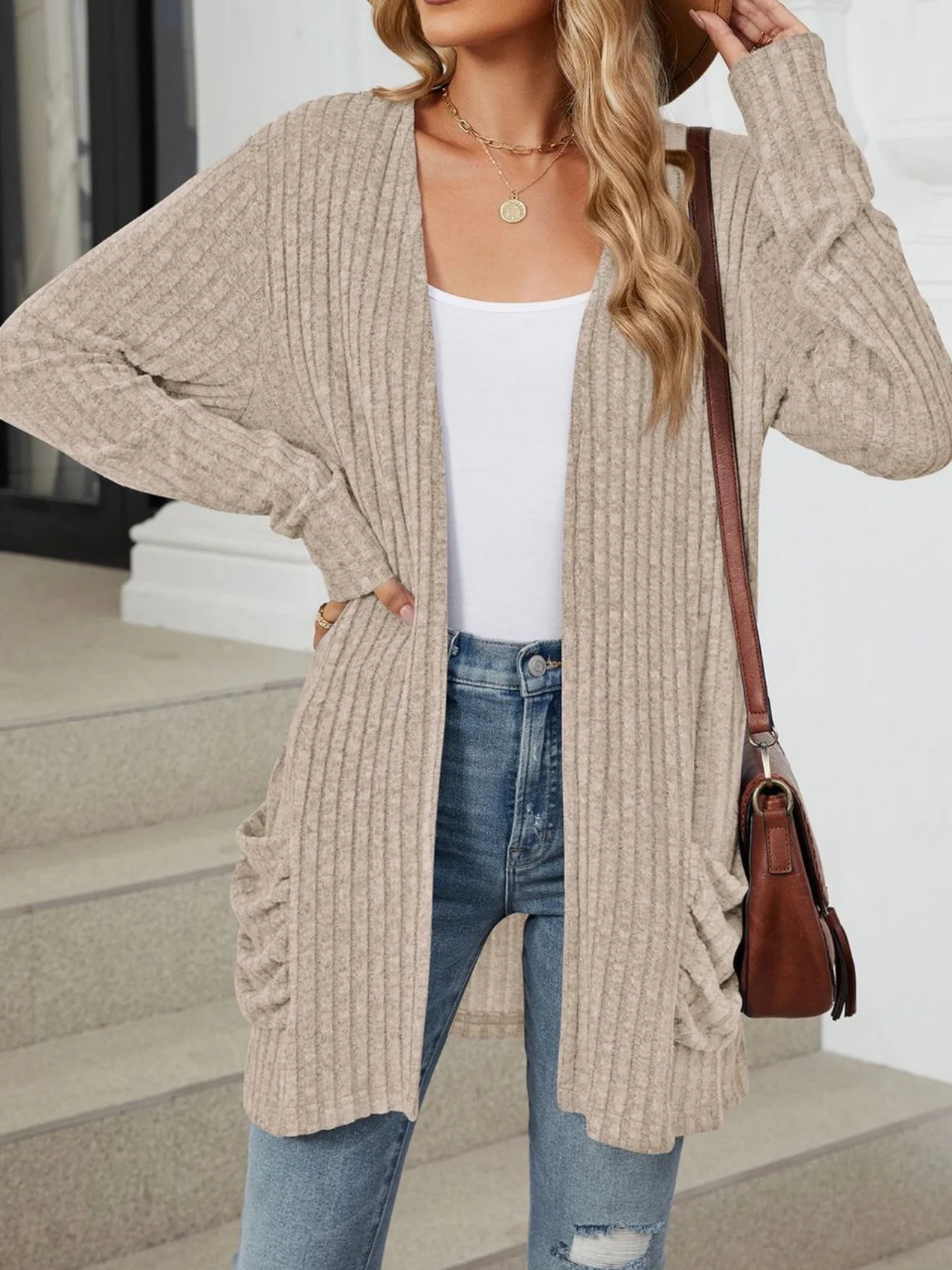 Damen Frühling/Herbst Oberbekleidung Retro Gerafft Unifarben Langarm Jacke